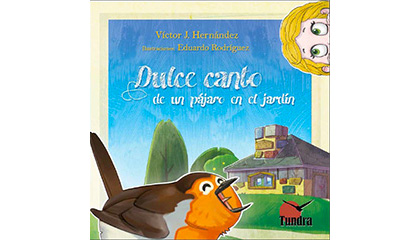 Dulce canto de un pájaro en el jardín